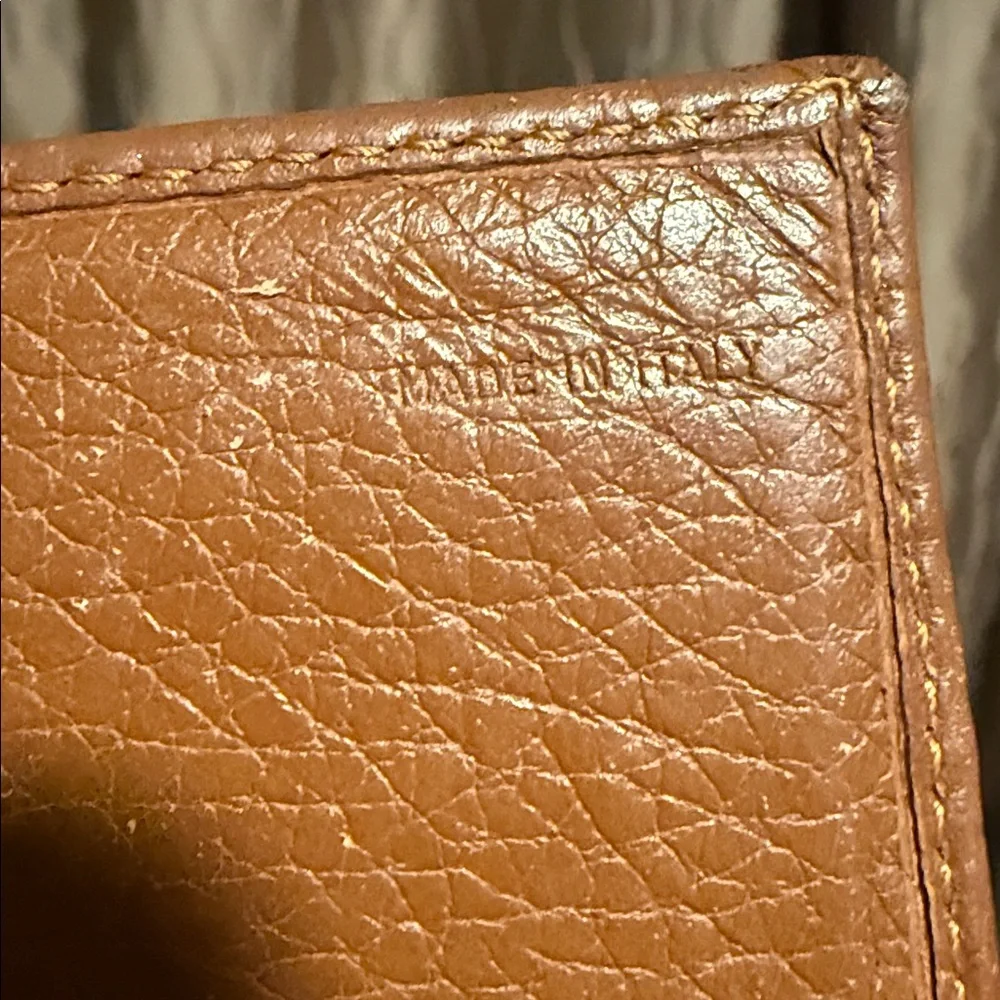 Authentic Fendi Brown Charm Zucchino Canvas Wallet